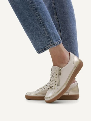 Caprice Skórzane sneakersy w kolorze kremowym rozmiar: 40