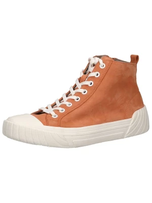 Caprice Skórzane sneakersy w kolorze pomarańczowym rozmiar: 41