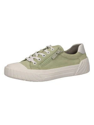 Caprice Skórzane sneakersy w kolorze zielonym rozmiar: 39