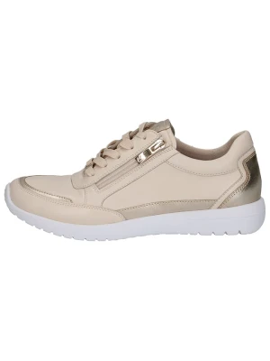 Caprice Skórzane sneakersy w kolorze złoto-beżowym rozmiar: 41