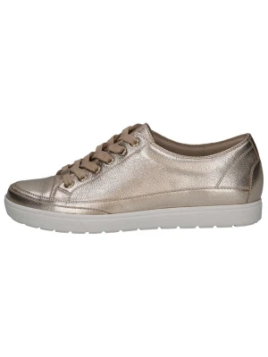Caprice Skórzane sneakersy w kolorze złotym rozmiar: 38,5