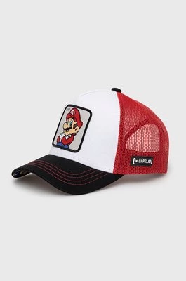 Capslab czapka Super Mario kolor biały wzorzysta CL.SMB.1.MAR