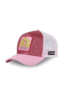 Capslab czapka z daszkiem BARBIE kolor różowy z aplikacją CL.BA1.2.CT.BA18