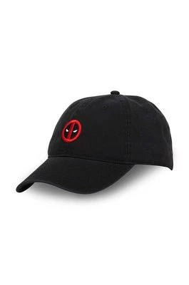 Capslab czapka z daszkiem bawełniana Marvel kolor czarny z aplikacją CL/MAR6/1/CD/DEA