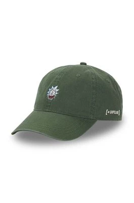 Capslab czapka z daszkiem bawełniana Rick and Morty kolor zielony z aplikacją CL/REM4/1/CD/HEA