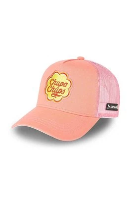 Capslab czapka z daszkiem CHUPA CHUPS kolor różowy z aplikacją