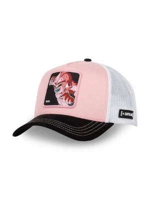 Capslab Czapka z daszkiem dwumateriałowa z bawełny i zamszu