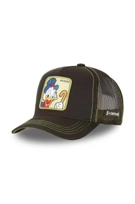 Capslab czapka z daszkiem DISNEY kolor brązowy z aplikacją