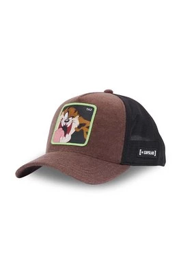 Capslab czapka z daszkiem Looney Tunes kolor brązowy z aplikacją CL.LOO8.1.CT.TAZ3