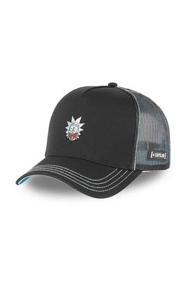 Capslab czapka z daszkiem Rick and Morty kolor czarny z aplikacją