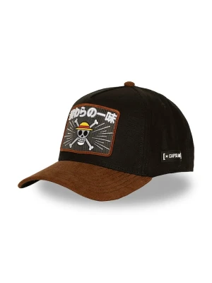 Capslab czapka z daszkiem trucker z bawełną x Onepiece brązowy