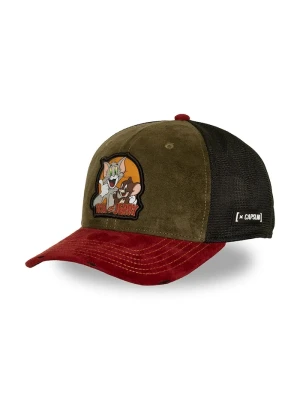 Capslab czapka z daszkiem trucker z bawełną x Tom & Jerry zielony