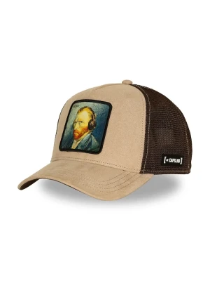 Capslab czapka z daszkiem trucker z bawełną x van Gogh beżowy