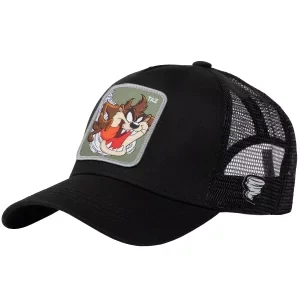 Capslab Freegun Looney Tunes Trucker Cap CL-LOO-1-TAZ3, Męskie, Czarne, czapki z daszkiem, bawełna, rozmiar: One size