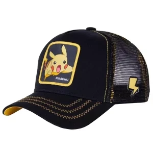 Zdjęcie produktu Capslab Freegun Pokemon Pikachu Cap CL-PKM2-1-PIK7, Męskie, Czarne, czapki z daszkiem, poliester, rozmiar: One size