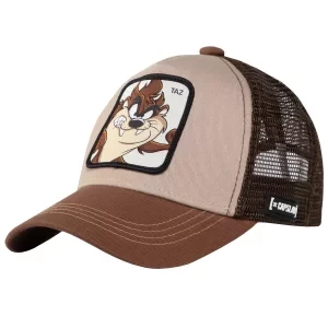 Capslab Looney Tunes Taz Trucker CL-LOO-3-TAZ2, Męskie, Brązowe, czapki z daszkiem, bawełna, rozmiar: One size