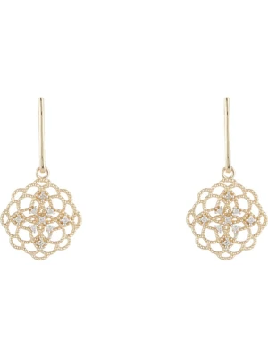 CARATELLI Złote kolczyki "Dentelles" z diamentami rozmiar: onesize