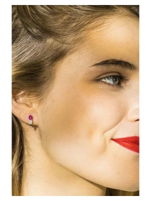 CARATELLI Złote kolczyki "Lisemore" z diamentami i rubinami rozmiar: onesize