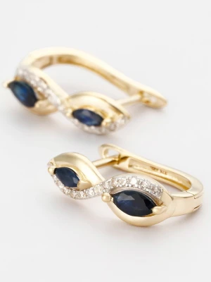 CARATELLI Złote kolczyki "Solstice" z diamentami rozmiar: onesize