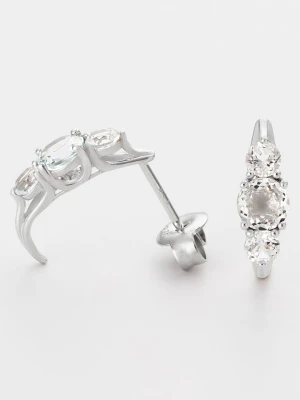 CARATELLI Złote kolczyki-wkrętki "Lumière Divine" z topazami rozmiar: onesize