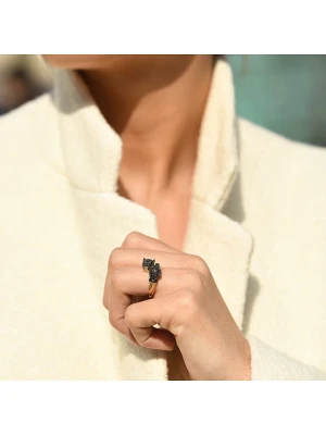 CARATELLI Złoty pierścionek "Amour de Panthères" z diamentami rozmiar: 58