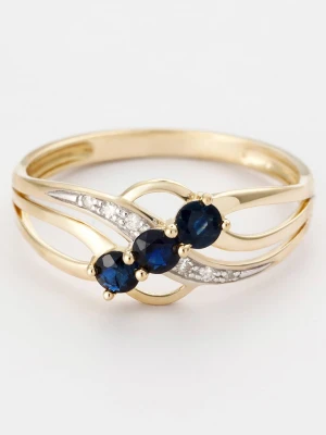 CARATELLI Złoty pierścionek "Lumière Céleste" z diamentami rozmiar: 54