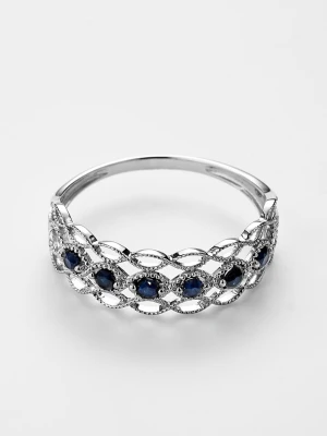 CARATELLI Złoty pierścionek "Pianosa" z szafirami rozmiar: 62