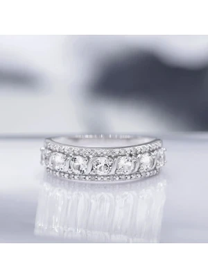 CARATELLI Złoty pierścionek "Sitra" z diamentami i topazem rozmiar: 54