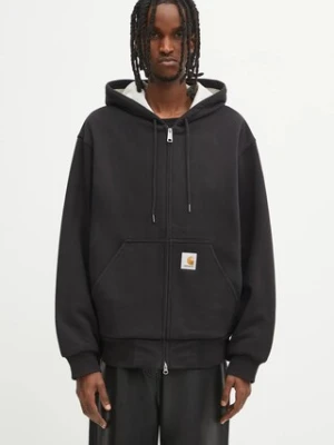 Carhartt WIP bluza Active Sweat Jacket męska kolor czarny z kapturem gładka I035602.8906