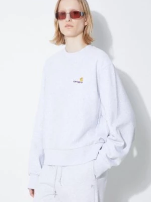 Carhartt WIP bluza American Script damska kolor szary melanżowa I033649.482XX