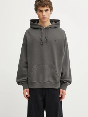 Carhartt WIP bluza bawełniana Hooded Benton Sweat męska kolor szary z kapturem gładka I034589.87GD