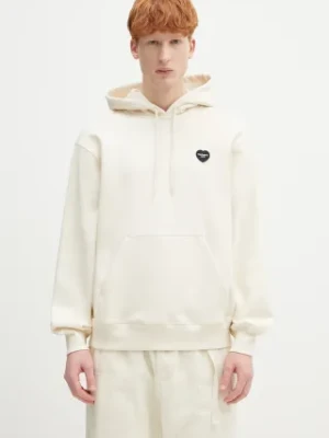 Carhartt WIP bluza bawełniana Hooded Ingo Sweat męska kolor beżowy z kapturem gładka I034498.32MXX