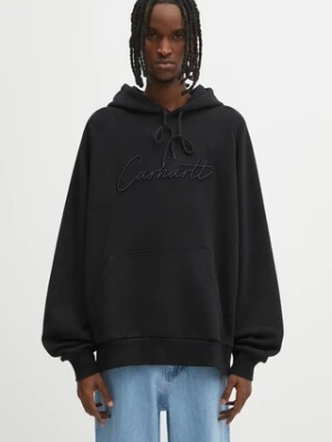 Carhartt WIP bluza bawełniana Hooded Ray Sweat męska kolor czarny z kapturem z aplikacją I035640.89XX