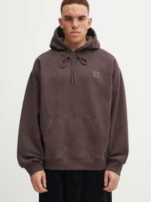 Carhartt WIP bluza bawełniana Hooded Vista Sweat męska kolor brązowy z kapturem gładka I029523.33HGD
