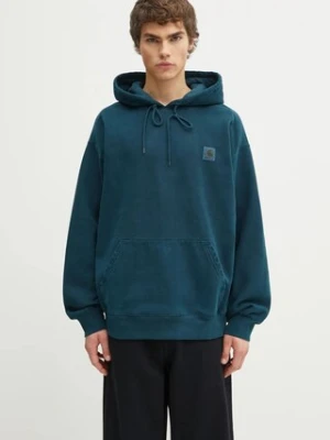 Carhartt WIP bluza bawełniana Hooded Vista Sweat męska kolor zielony z kapturem I029523.0AUGD
