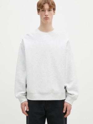 Carhartt WIP bluza bawełniana Label Script Sweat męska kolor szary melanżowa I034429.482XX