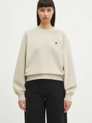 Carhartt WIP bluza bawełniana W' Nelson Sweatshirt damska kolor beżowy gładka I029537.2LPGD
