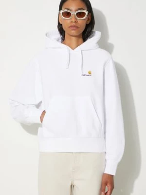 Carhartt WIP bluza HD American Script Sweat damska kolor biały z kapturem z aplikacją I033650.02XX