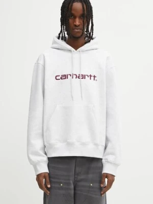 Carhartt WIP bluza Hooded Carhartt męska kolor szary z kapturem wzorzysta I030547.38HXX