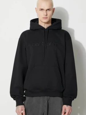 Carhartt WIP bluza Hooded Carhartt Sweat męska kolor czarny z kapturem z aplikacją I030547.00EXX