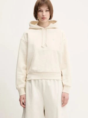 Carhartt WIP bluza Hooded Casey Sweatshirt damska kolor beżowy z kapturem gładka I032644