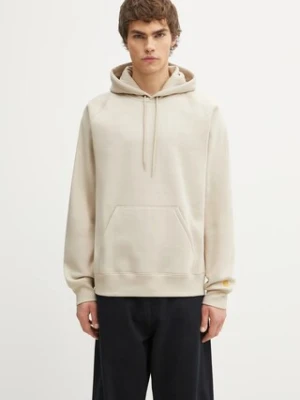 Carhartt WIP bluza Hooded Chase męska kolor beżowy z kapturem I033661.38AXX