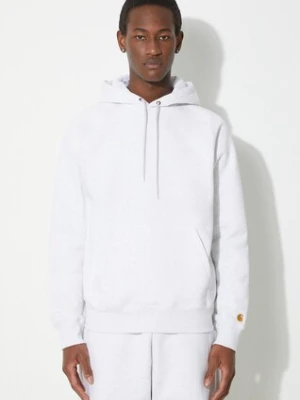 Carhartt WIP bluza Hooded Chase Sweat męska kolor szary z kapturem melanżowa I033661.00JXX