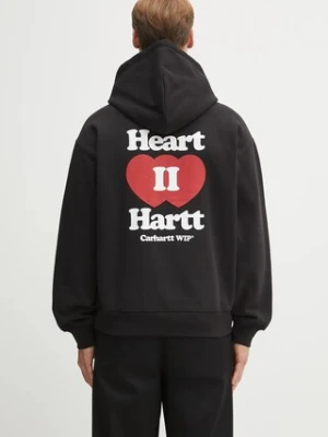 Carhartt WIP bluza Hooded Heart II Hartt męska kolor czarny z kapturem z aplikacją I035176.89XX