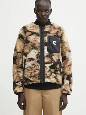 Carhartt WIP bluza polarowa W' Janet Liner damska kolor beżowy wzorzysta I035697.3BNXX