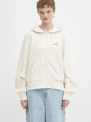Carhartt WIP bluza W' HD American Script damska kolor beżowy z kapturem gładka I033057.05XX