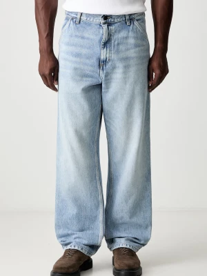 Carhartt WIP Carhartt WIP Single Knee Pant I032024 BLUE STONE WASHED jeansy relaxed fit męskie