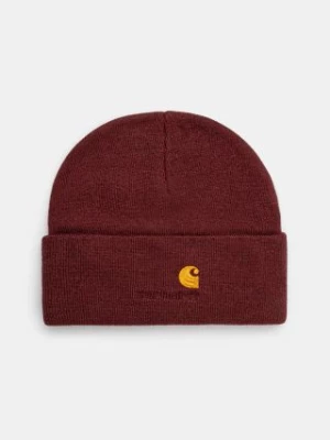 Carhartt WIP czapka American Script Beanie kolor bordowy  I034235.2BYXX