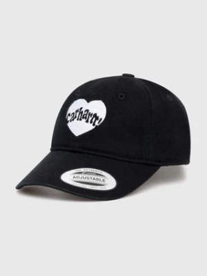 Carhartt WIP czapka z daszkiem bawełniana Amour Cap kolor czarny z aplikacją I033626.0D2XX