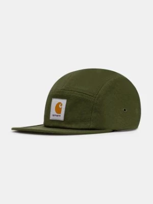 Carhartt WIP czapka z daszkiem bawełniana Backley Cap kolor zielony z aplikacją I016607.2BRXX